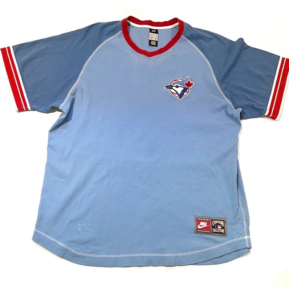 Mens Nike Blue Jays Baseball T-Shirt XL Cooperstown Collection Cotton Red Sports
